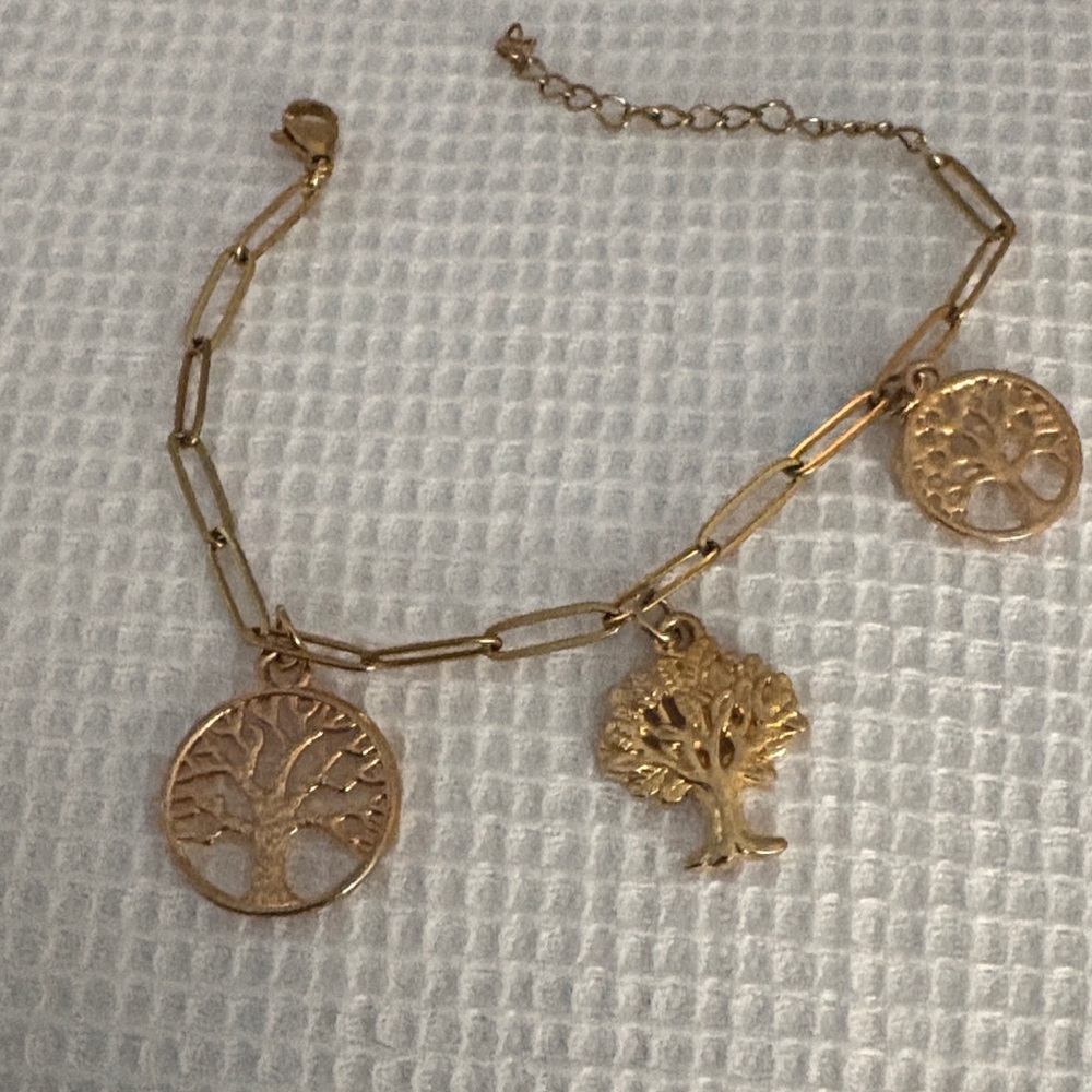 Gold Tree of Life Charm Bracelet